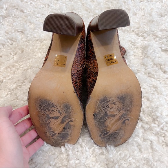 Free People Snakeskin Marietta Heeled Booties - Picture 9 of 10